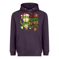 Plum watercolor t rex fa rawr rawr rawr christmas Heavyweight Hoodie - CowGirlArtShop