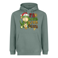 Sage watercolor t rex fa rawr rawr rawr christmas Heavyweight Hoodie - CowGirlArtShop