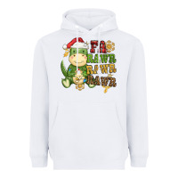 White watercolor t rex fa rawr rawr rawr christmas Heavyweight Hoodie - CowGirlArtShop