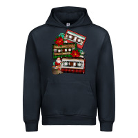 Navy christmas cassette gemstone Urban Hoodie - FaDigitalArtStudio
