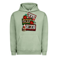 Pigment Oil Green christmas cassette gemstone Urban Hoodie - FaDigitalArtStudio