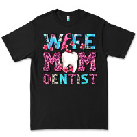 Black Wife Mom Dentist With Tooth And Floss Premium Tee - AdoDesignShop