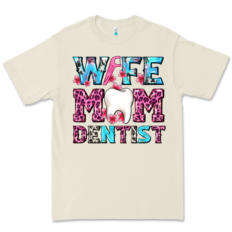 Wife Mom Dentist With Tooth And Floss Premium Tee by AdoDesignShop | Teevron