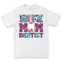 White Wife Mom Dentist With Tooth And Floss Premium Tee - AdoDesignShop