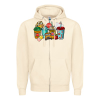 Sandshell school bus driver coffee cups Zipper Hoodie - NancyCooperArtShop