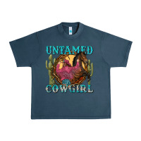 Midnight Navy untamed cowgirl Urban Heavy Tee - NancyCooperArtShop