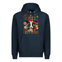 Navy just a heifer who loves christmas cow Premium Hoodie - CowGirlArtShop