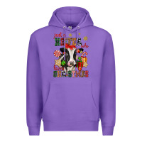 Purple just a heifer who loves christmas cow Premium Hoodie - CowGirlArtShop