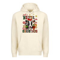 Sandshell just a heifer who loves christmas cow Premium Hoodie - CowGirlArtShop