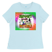 Baby Blue supports your local witches tumbler Ladies Tee - BundleAndBundleShop