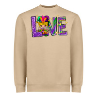Mushroom Mardi Gras Love With Gnome Heavyweight Sweatshirt - BundleAndBundleShop
