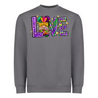 Storm Mardi Gras Love With Gnome Heavyweight Sweatshirt - BundleAndBundleShop