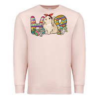 Pale Pink Hop rabbit Easter Day Premium Sweatshirt - HowdyJamesFarm