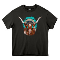 Asphalt texas longhorn indian headdress Heavy Core Tee - JahusDesignShop