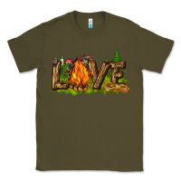 Army Green camping love Classic Tee - NancyCooperArtShop