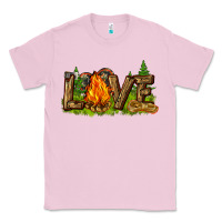 Bubblegum Pink camping love Classic Tee - NancyCooperArtShop