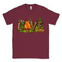 Burgundy camping love Classic Tee - NancyCooperArtShop