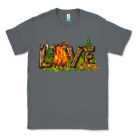 Charcoal Heather camping love Classic Tee - NancyCooperArtShop