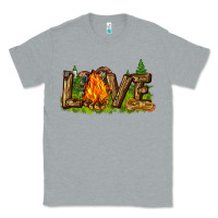 Heather Grey camping love Classic Tee - NancyCooperArtShop