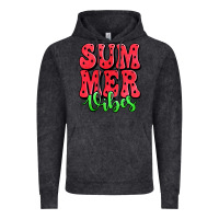 Vintage Black summer vibes watermelon Vintage Hoodie - Jasminsmagicworld