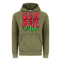 Vintage Olive summer vibes watermelon Vintage Hoodie - Jasminsmagicworld