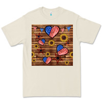Bone 4th of july hearts seamless pattern Premium Tee - BundleAndBundleShop