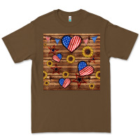 Cacao 4th of july hearts seamless pattern Premium Tee - BundleAndBundleShop