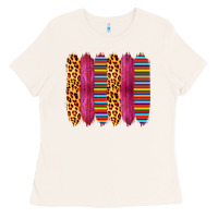 Bone Pink Leopard Serape Brush Strokes Ladies Tee - Bettercallsaul