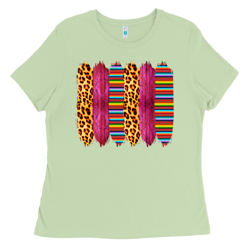 Pink Leopard Serape Brush Strokes Ladies Tee by Bettercallsaul | Teevron
