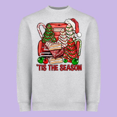 Tis The Season Christmas Cakes Truck Heavyweight Sweatshirt Designed By Bundleandbundleshop
