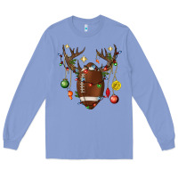 Colony Blue American Football Horn Christmas Long Sleeve Tee - BundleAndBundleShop