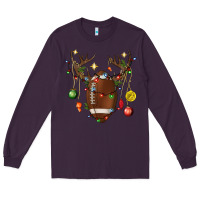 Plum American Football Horn Christmas Long Sleeve Tee - BundleAndBundleShop