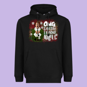 The Elf Omg Santa Heavyweight Hoodie Designed By Cowgirlartshop