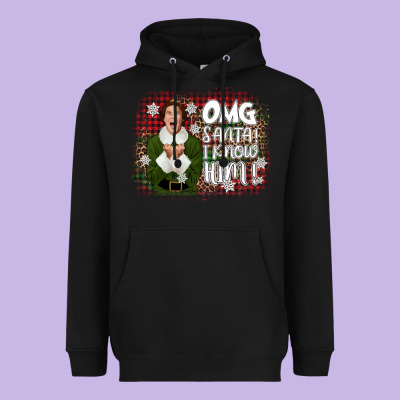 The Elf Omg Santa Heavyweight Hoodie Designed By Cowgirlartshop