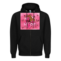 Black hope cancer nails Zipper Hoodie - NancyCooperArtShop