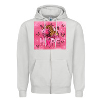 Dove Grey hope cancer nails Zipper Hoodie - NancyCooperArtShop