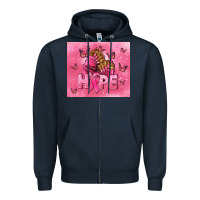 Navy hope cancer nails Zipper Hoodie - NancyCooperArtShop