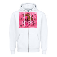 White hope cancer nails Zipper Hoodie - NancyCooperArtShop