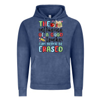 Vintage Denim the influence of a good teacher can never be  eras Vintage Hoodie - MaliasSmallBusiness