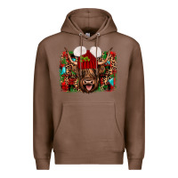 Chestnut highland cow christmas Premium Hoodie - JahusDesignShop