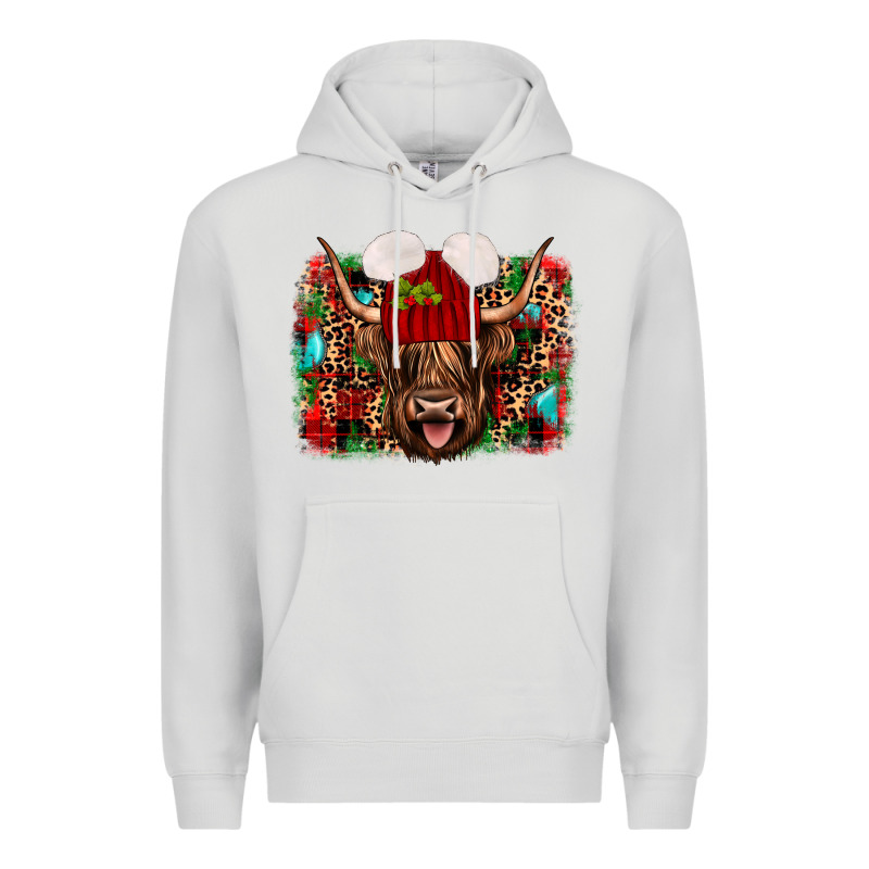 Highland Cow Christmas Premium Hoodie by JahusDesignShop | Teevron