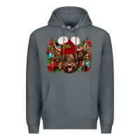 Rock highland cow christmas Premium Hoodie - JahusDesignShop
