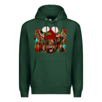 Sports Green highland cow christmas Premium Hoodie - JahusDesignShop