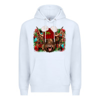 White highland cow christmas Premium Hoodie - JahusDesignShop