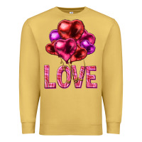 Antique Gold Love heart balloons Valentine's Day Premium Sweatshirt - HowdyJamesFarm