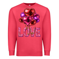 Cardinal Love heart balloons Valentine's Day Premium Sweatshirt - HowdyJamesFarm