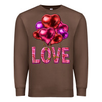 Chestnut Love heart balloons Valentine's Day Premium Sweatshirt - HowdyJamesFarm