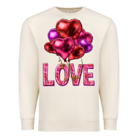Sandshell Love heart balloons Valentine's Day Premium Sweatshirt - HowdyJamesFarm