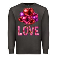 Smoke Love heart balloons Valentine's Day Premium Sweatshirt - HowdyJamesFarm