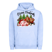 Pigment Grape Ice merry christmas pig Urban Hoodie - FaDigitalArtStudio